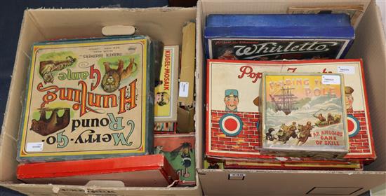 A collection of vintage boxed childrens games, including Finding the Pole by Chad Valley,